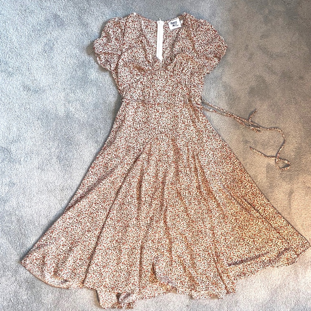 WORN ONCE Princess Polly - Floral Midi Dress - Size 4